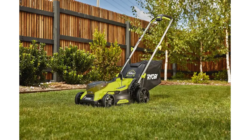 Газонокосарка акумуляторна Ryobi ONE+ HP RY18LMX33A-150 з АКБ та ЗП фото 2 купити в Україні