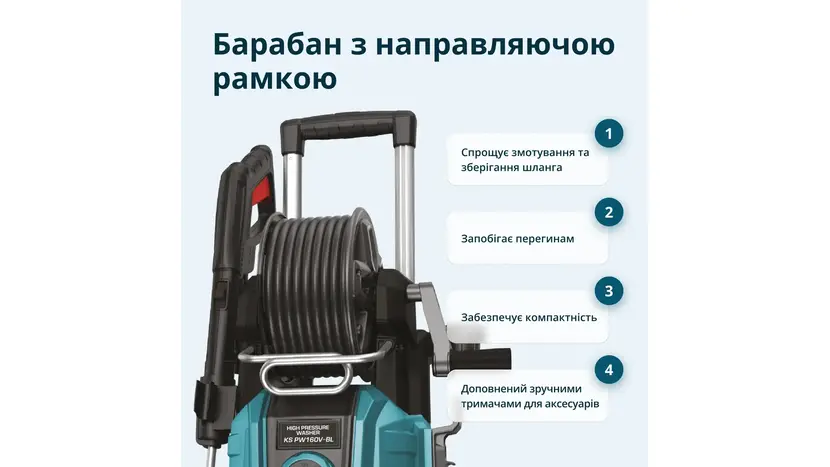 Мийка високого тиску Könner&Söhnen KS PW160V‑BL фото 2 купити в Україні