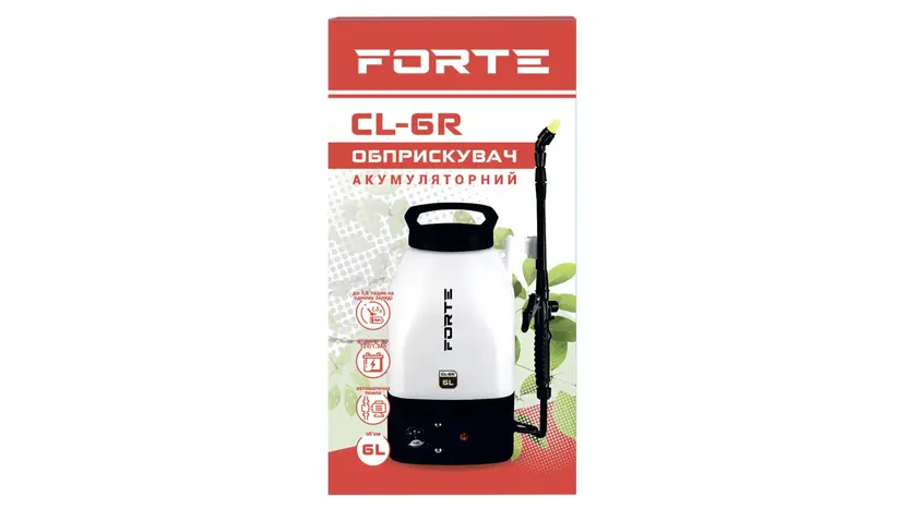 Обприскувач акумуляторний FORTE CL-6R з АКБ фото 3 купити в Україні