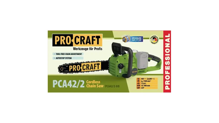 Пила ланцюгова акумуляторна ProCraft PCA-42/2 фото 2 купити в Україні