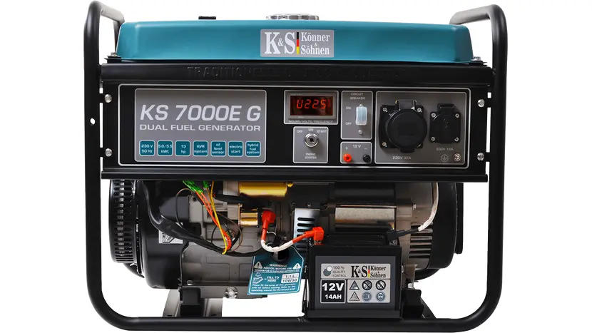 Генератор комбинированный (газ/бензин) Konner&Sohnen KS 7000E-G, однофазный (230 В), 5.5 кВт, фото фото 2
