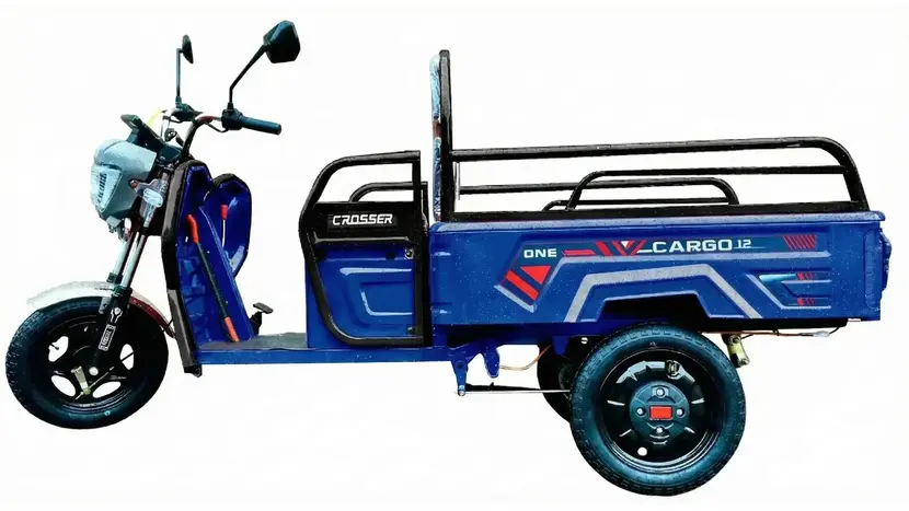 Электротрицикл грузовой CROSSER CARGO 12 (1000W) 60V 32Ah синий, фото фото 3