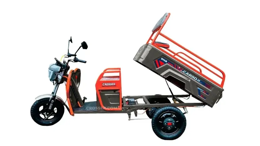 Электротрицикл грузовой CROSSER CARGO 12 (1000W) 60V 32Ah серый, фото фото 2