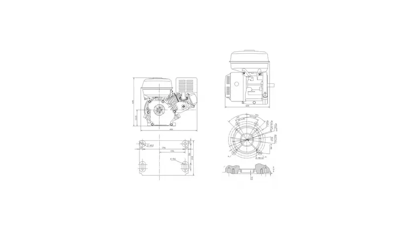 Двигатель Weima WM192FE-L (катушка 20А), 18 л.с., бензиновый, вал 25 мм (шпонка), электростартер, фото фото 11
