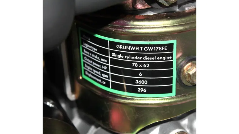 Двигатель Grunwelt GW178FE дизельный с электростартером 6 л.с. вал 25.00 мм.- шлицевой, фото фото 8