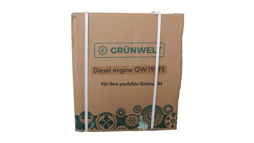 Двигун Grunwelt GW192FЕ-F2 дизельний з електростартером 14 к.с. вал 25.00 мм.- шпонка фото 12 купити в Україні