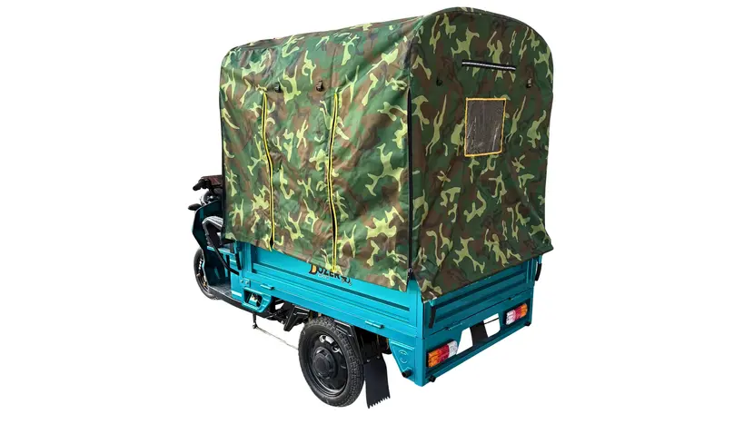 Тент для кузова вантажного електротрицикла DOZER CAMO (1,3x1,1) фото 3 купити в Україні