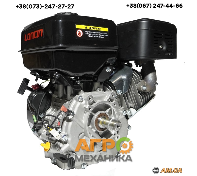 Двигатель Loncin LC192F (шпонка 25мм) бензиновый 13 л.с. вал 25.00 мм ...