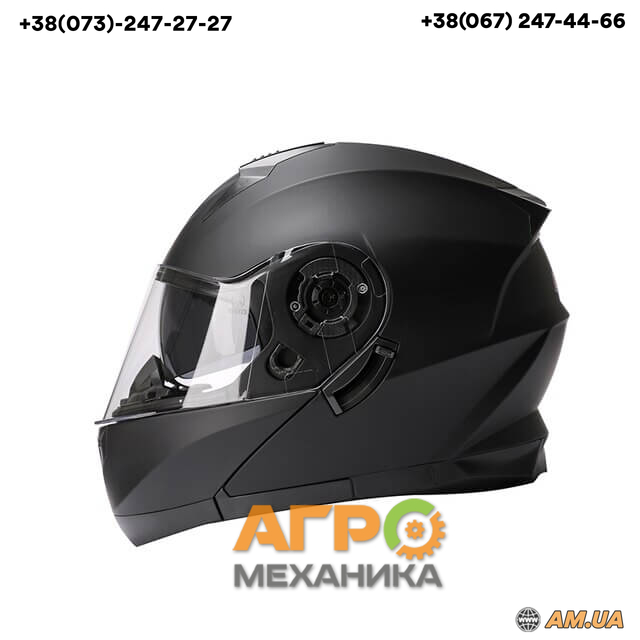 Мотошлем F2-162 трансформер, Flip-Up с солнцезащитными очками, черный ...