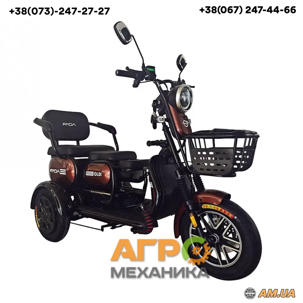 Электротрайк FADA OLDi MAX 1100W (трехколесный электроскутер
