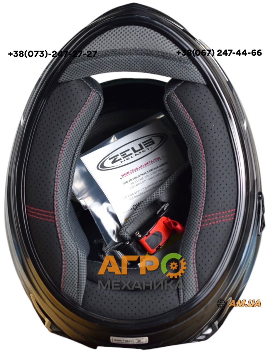 すずはち Мотошлем ZEUS ZS-806F BLACK MATT II68 SILVER | Продажа, цена на Am.ua
