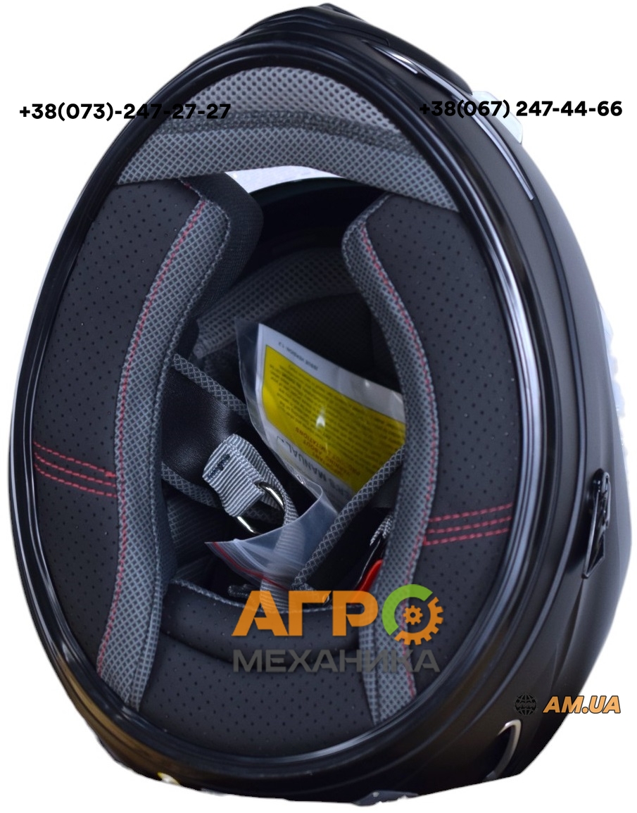 Мотошлем iнтеграл ZEUS ZS-806F Matte Black - чорний матовий з